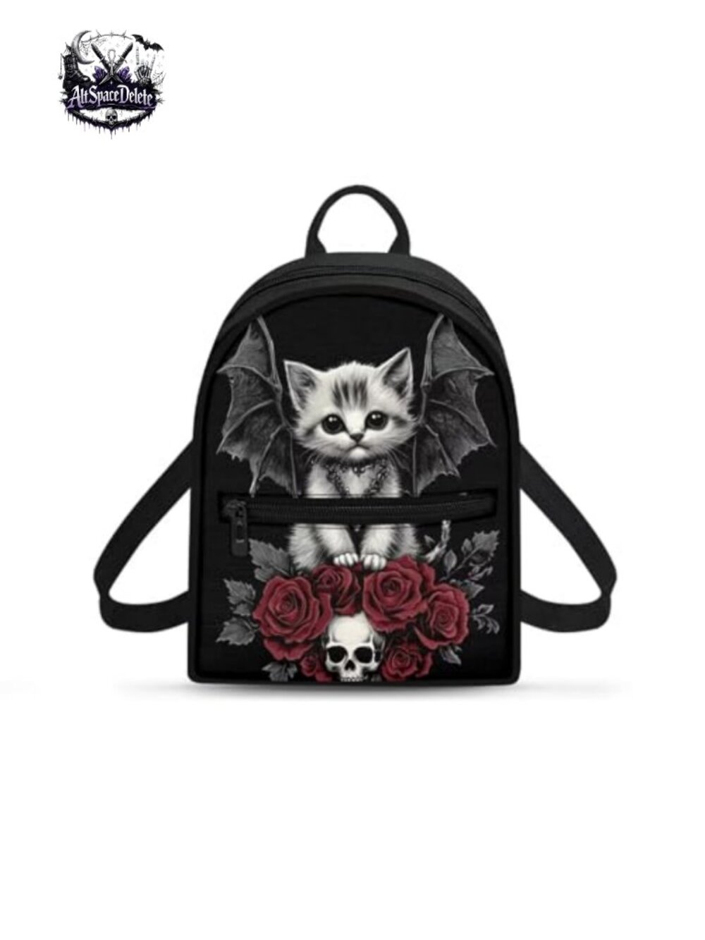 Mini Backpack Purse for Women Polyester Canvas Lightweight Daypack with Front